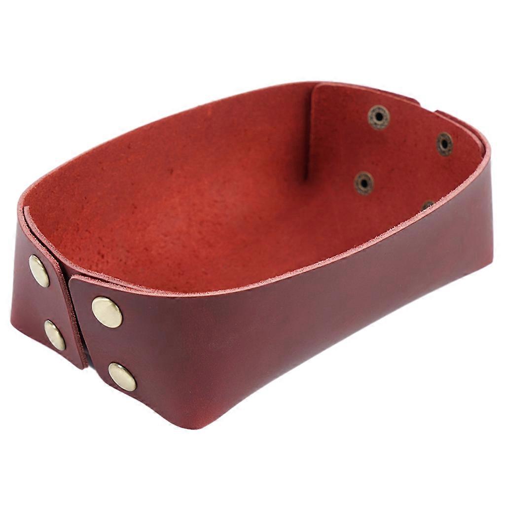Valet-Tray Leather Dice Tray-Desktop Storage Box EDC-Dump Tray for Wallet Coins