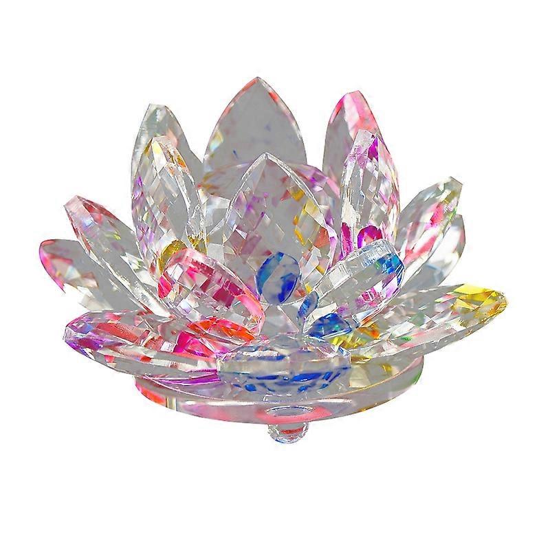 Artificial Quartz Crystal Lotus Flower Figurine Wedding Party Decor Souvenir