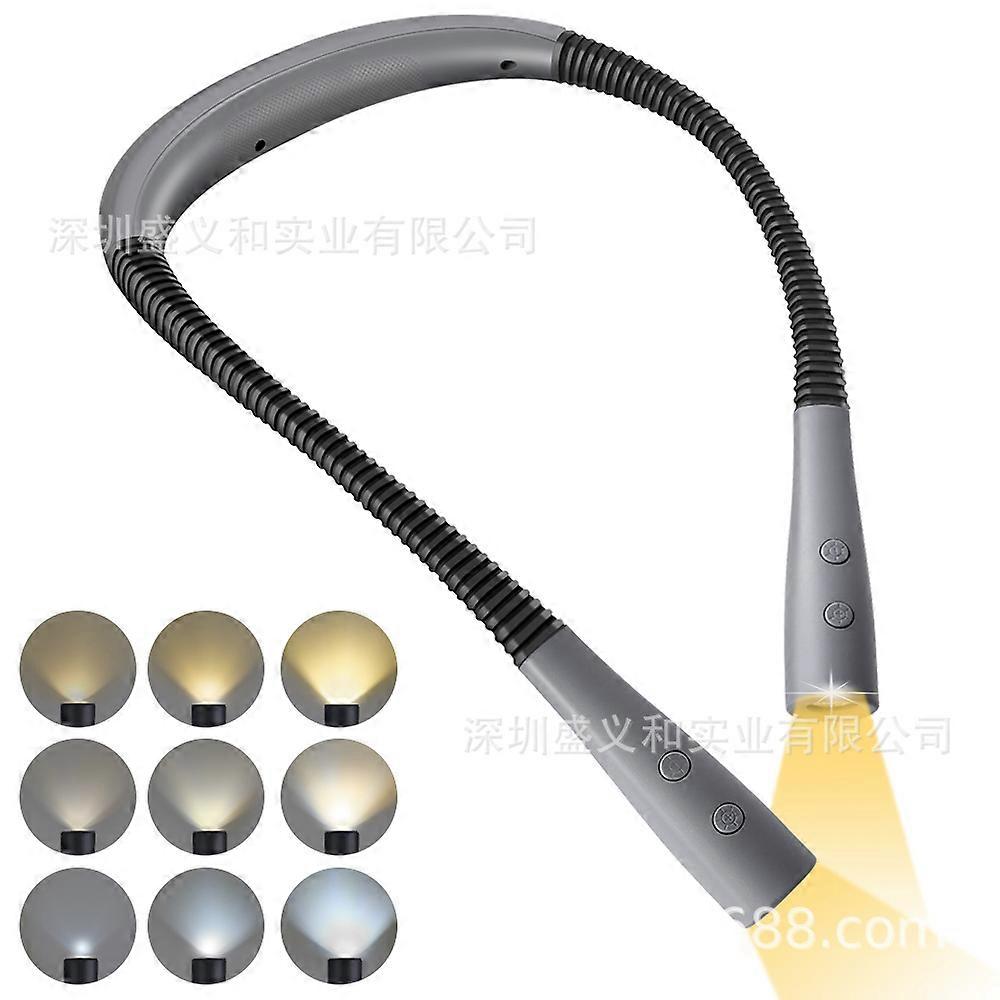LED Neck Reading Light, Book Light for Reading in Bed, 3 Colors, 6 Brightness Levels