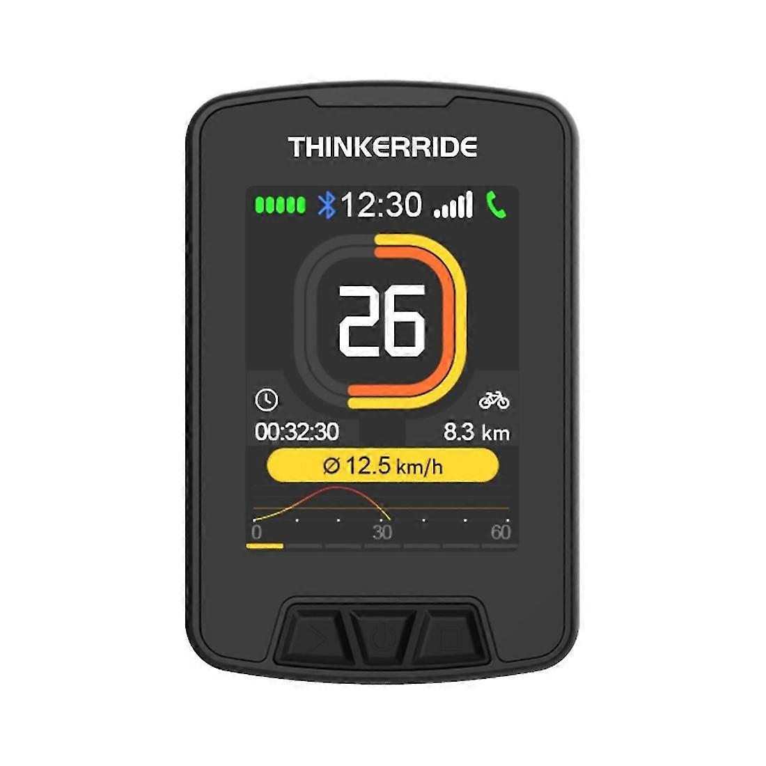 Thinkerride GPS אופניים אלחוטיים מחשב עמיד למים אופניים מד מרחק מסך lcd מפות ניווט רחה