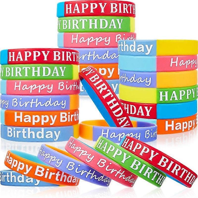 Pieces Rubber Bracelets for Happy Birthday