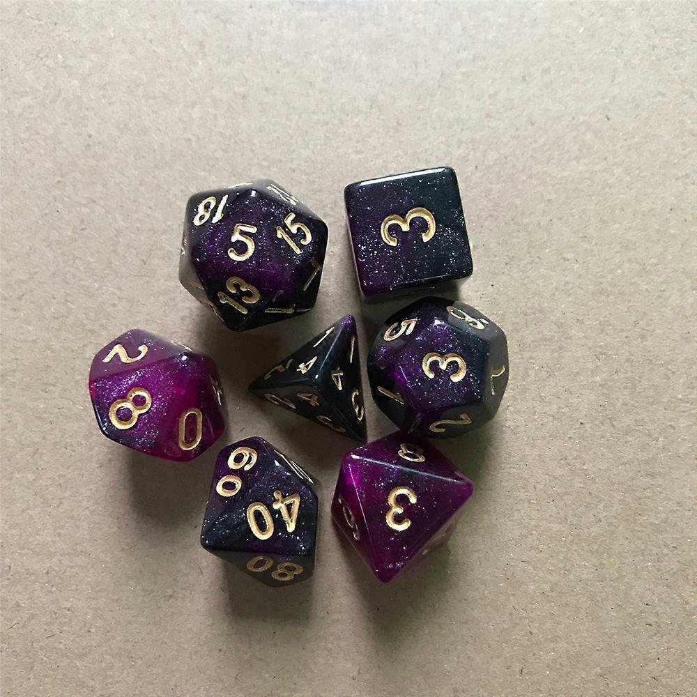7Pcs Starry Sky DND Dice Set Polyhedral D&D Dice Inclusion Role Playing Multi-faceted Game Dice Dungeons and Dragons Gift
