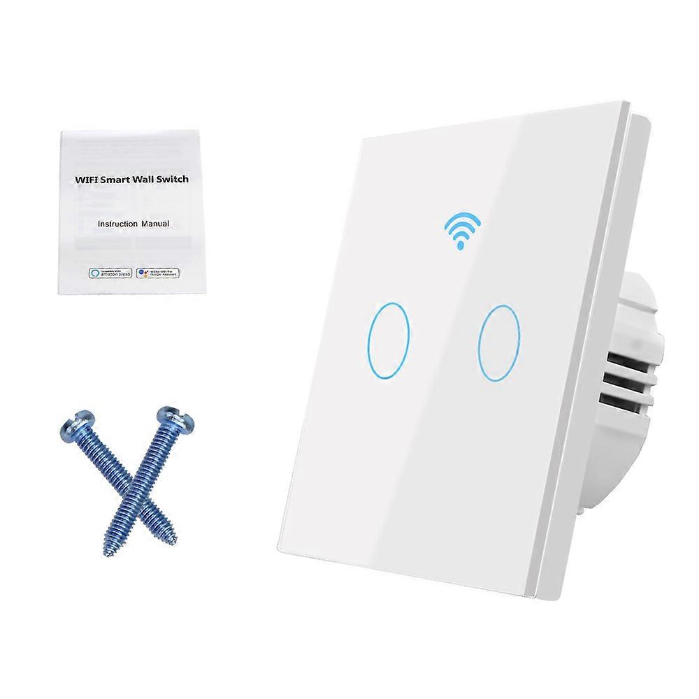 1 2 3 Gang 1 Way Smart Light Switch pour Android IOS EU Wall Touch Switch Wi-Fi Touch Light Switch