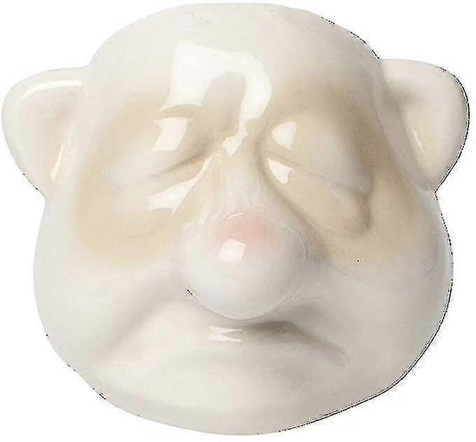 Creative Ceramic Kitchenware With A Large Nose And Snot Dwarf Egg White And Yolk Separator