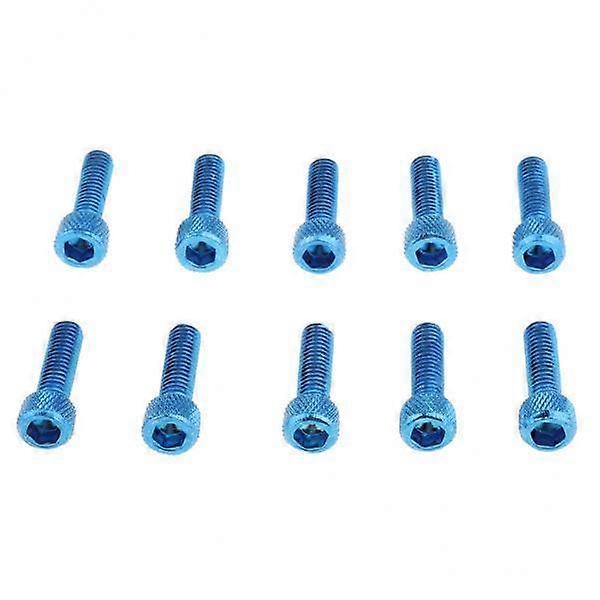 2x 10pcs M6x20mm Aluminum Hex Socket Cap Screws Head Key Bolt Blue