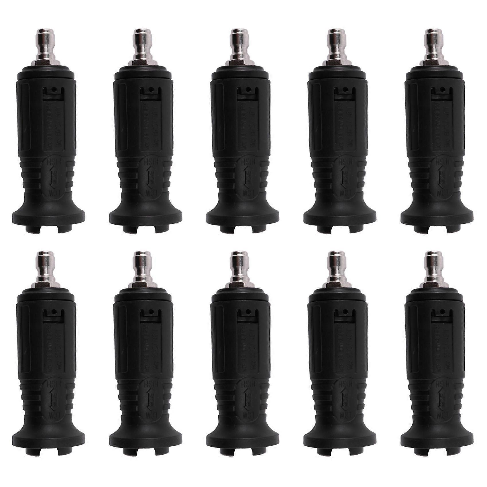 10X Auto Tool Adjustable High Pressure Washer Nozzle Tips,Variable Spray Pattern, 1/4Inch Quick Con