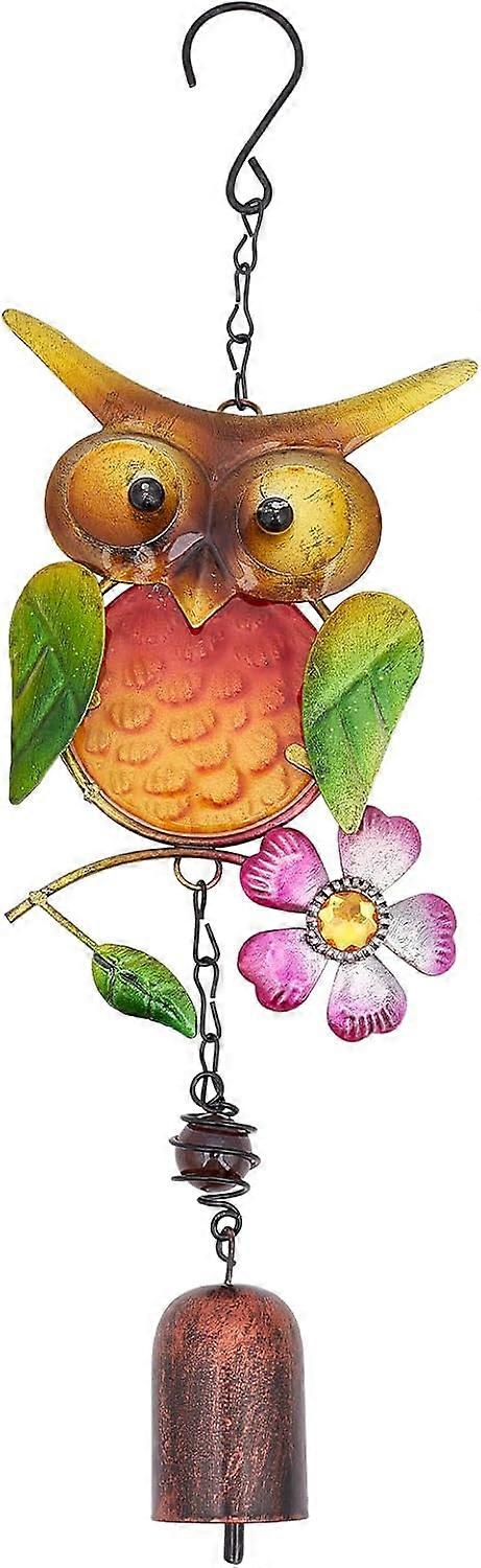 13 Owl Wind Chimes for Outside Rustic Copper Animal Metal Wind Bell Memorial Gifts Garden Yard Decor Windchimes Owl Wind Catcher for Outdoor Decoratio