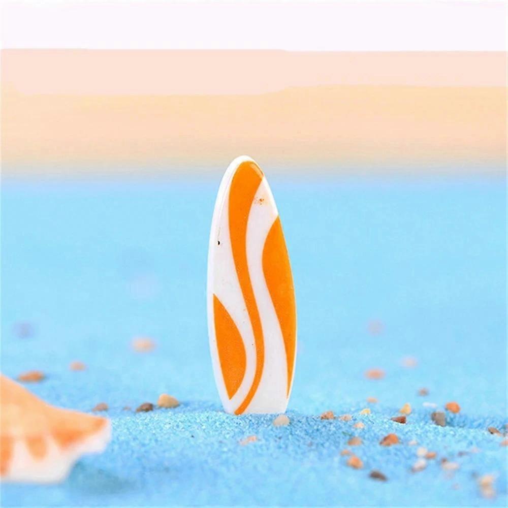 6PCS Mini Surfboard Scale Model Ornaments Dollhouse Miniature Beach Surfboard Simulation Models DIY