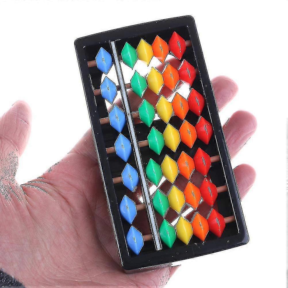 Mini Plastic Abacus Arithmetic 7 Digits Kids Maths Abacus Educational Toys