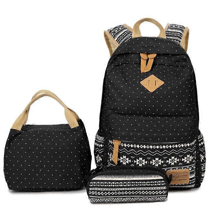 3pcs/セット学生バックパック、韓国スタイルのファッション女の子のバックパック旅行バッグ