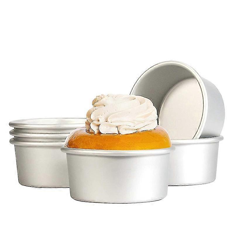 Cake Pan 4 Inch, Set of 6, Non-Stick Cheesecake Pans ,Round Cake Pans