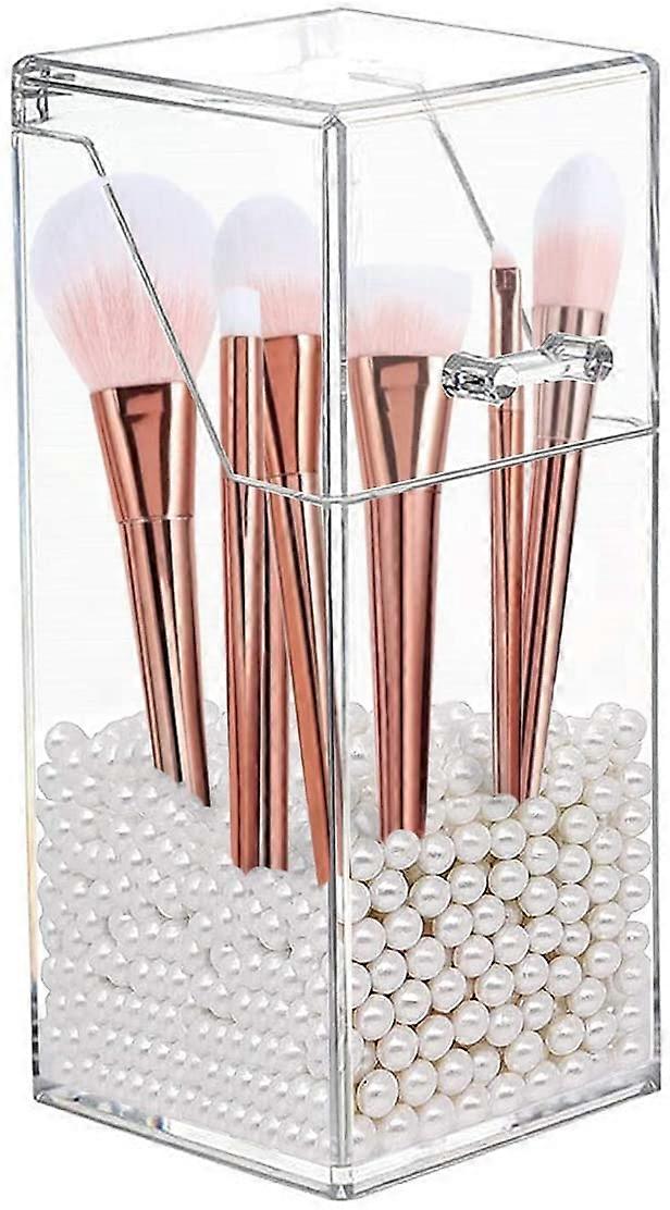 Makeup brush holder with lid, dustproof storage box