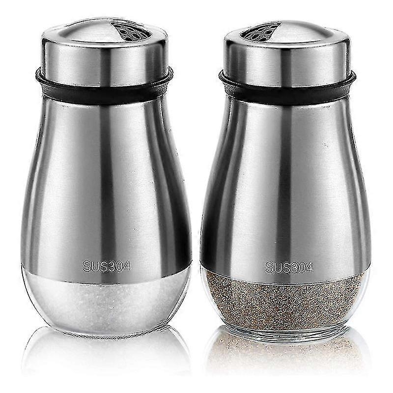 Shaker de sal e pimenta com orifício de derramamento ajustável 2 pcs