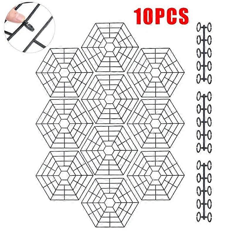 10/20Pcs Set Plastic Floating Pond Protector Fish Guard Grid Floating Cover Net Pond Protector Durable