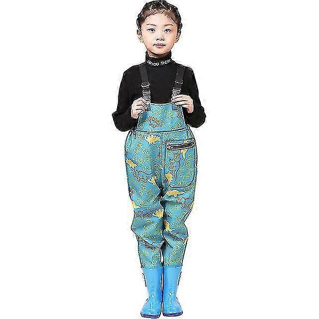 Παιδικό Στήθος Ψαρέματος με Μπότες - PVC Rain Pants + Αδιάβροχο Bootfoot