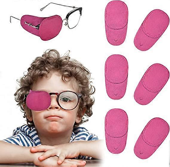 6Pcs Amblyopia Eye Patches, Pieces of Kids Amblyopia Eye Patches, Strabismus, Eye Patch for Children (Pink)