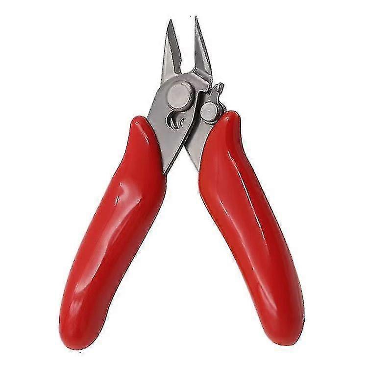 Mini Wire Cables Cutters Side Cut Snips Flush Pliers With Nipper Lock Hand (red)(1pc)