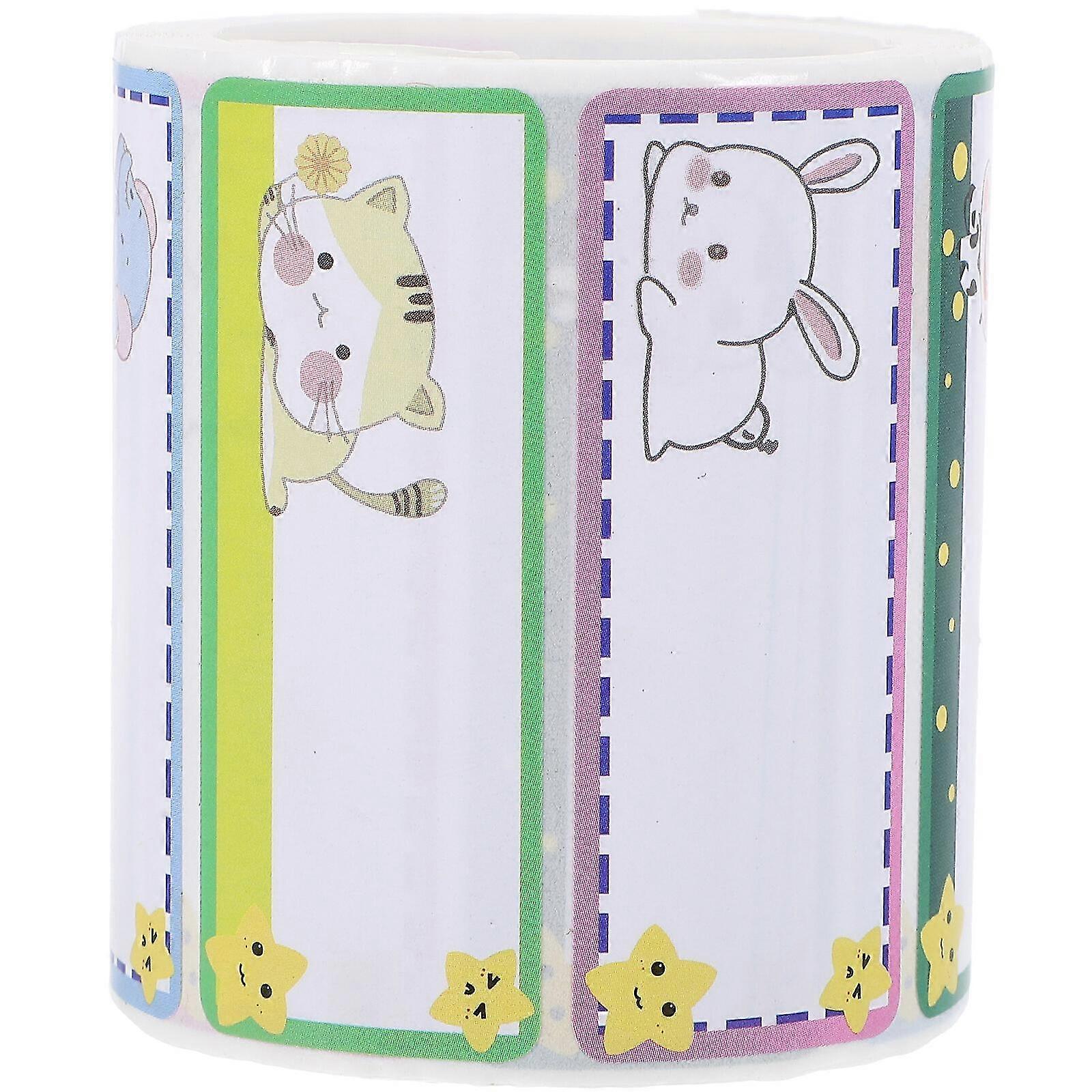 1 Roll Paper Name Tags Desk Nameplates Study Room Classroom Desk Nameplates with Adhesive Sticker