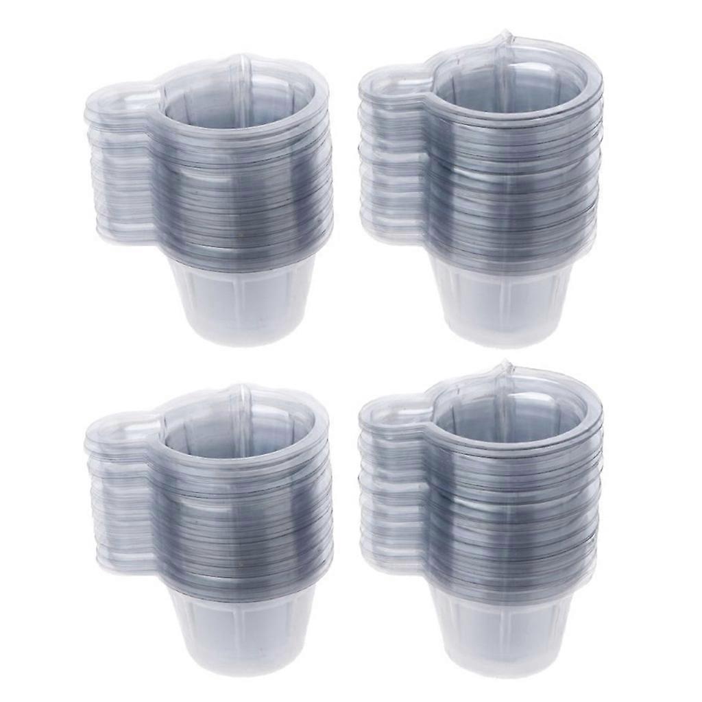 200x Disposable Epoxy Resin Mixing Cup Clear Plastic For Measuring Paint Epoxy