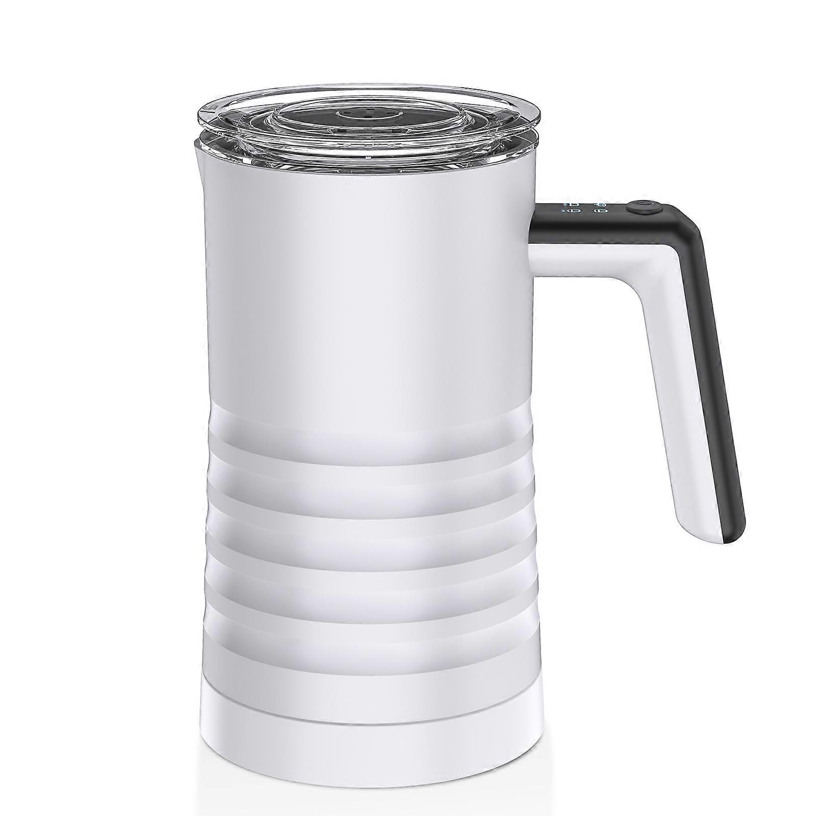 Elektrisk melkeskummer og dampbåt 4 i 1 automatisk melkevarmer 400W non-stick interiør 580ml varm / kald rustfritt stål melkeskummaskin for kaffe / varm C