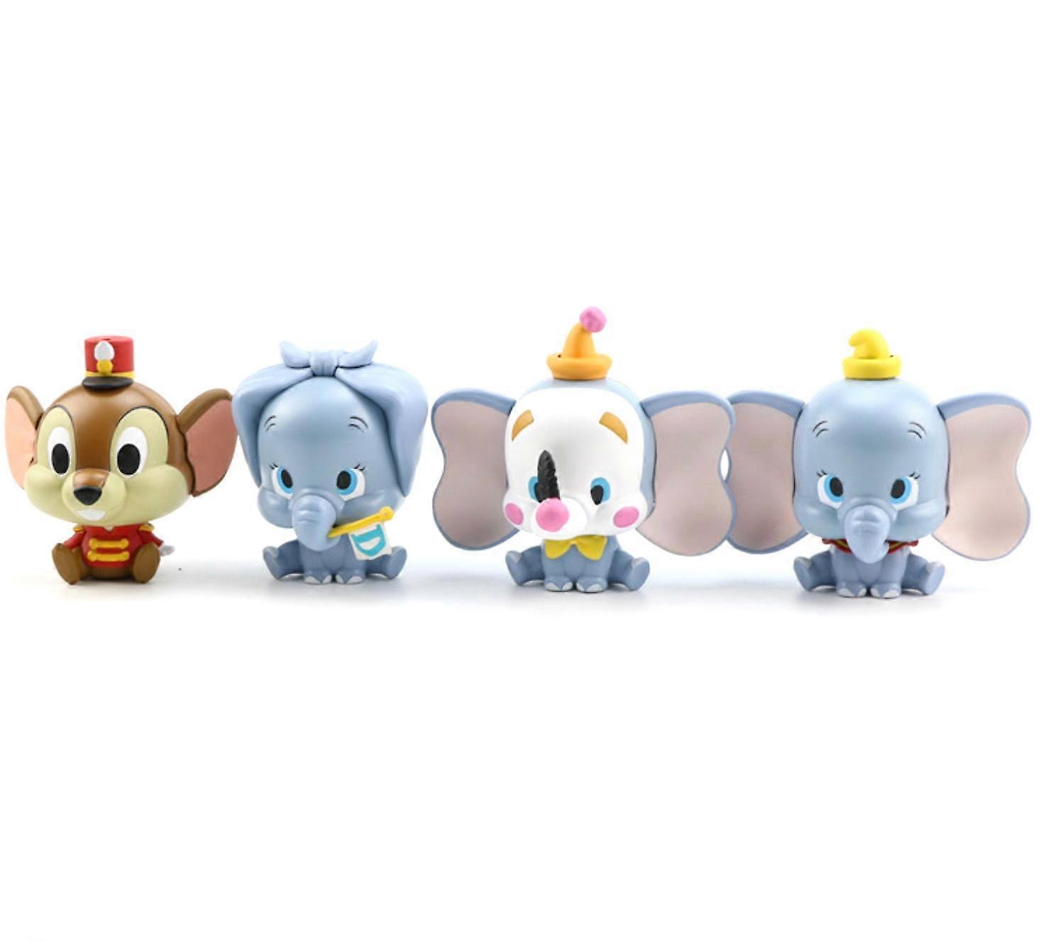 4pcs Dumbo Mini Figure Toy Collection Cake Decoration
