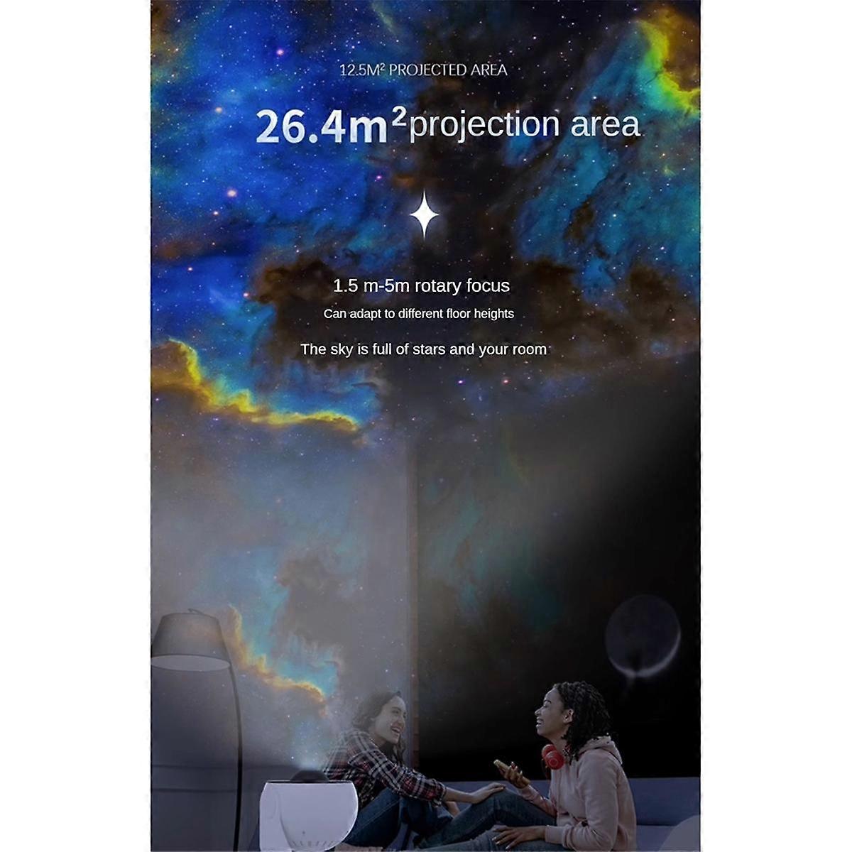 Galaxy Starry Projector Lamp 360 Rotating Starry Night Light Adjustable Projective Lamp for Bedroom, Home, Parties-C