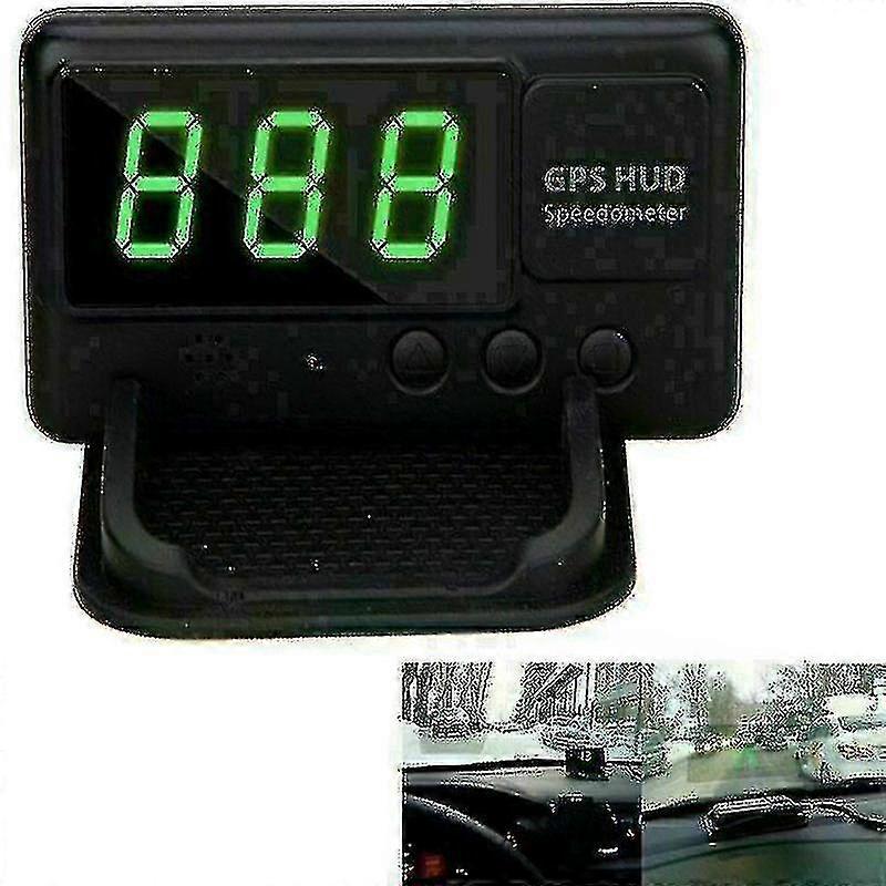 Digital Car Gps Meter Auto Hud Overspeed Warning Up Usb Charr