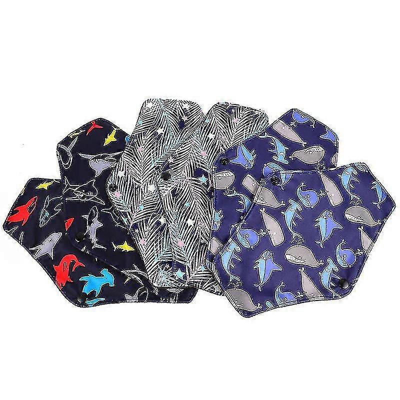 2 الفوط والواقيات الأنثوية 6 قطع القماش القابل للغسل الفوط الصحية