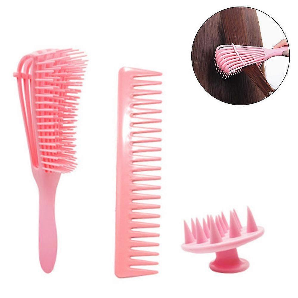 Tangle Comb Set Curly Hair Tangle Comb Massage Shampoo Brush