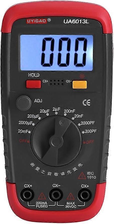 Digital Capacitance Meter, Capacitor Pro Tester 0.1pF - 20000uF with LCD Backlight Max 1999 Display