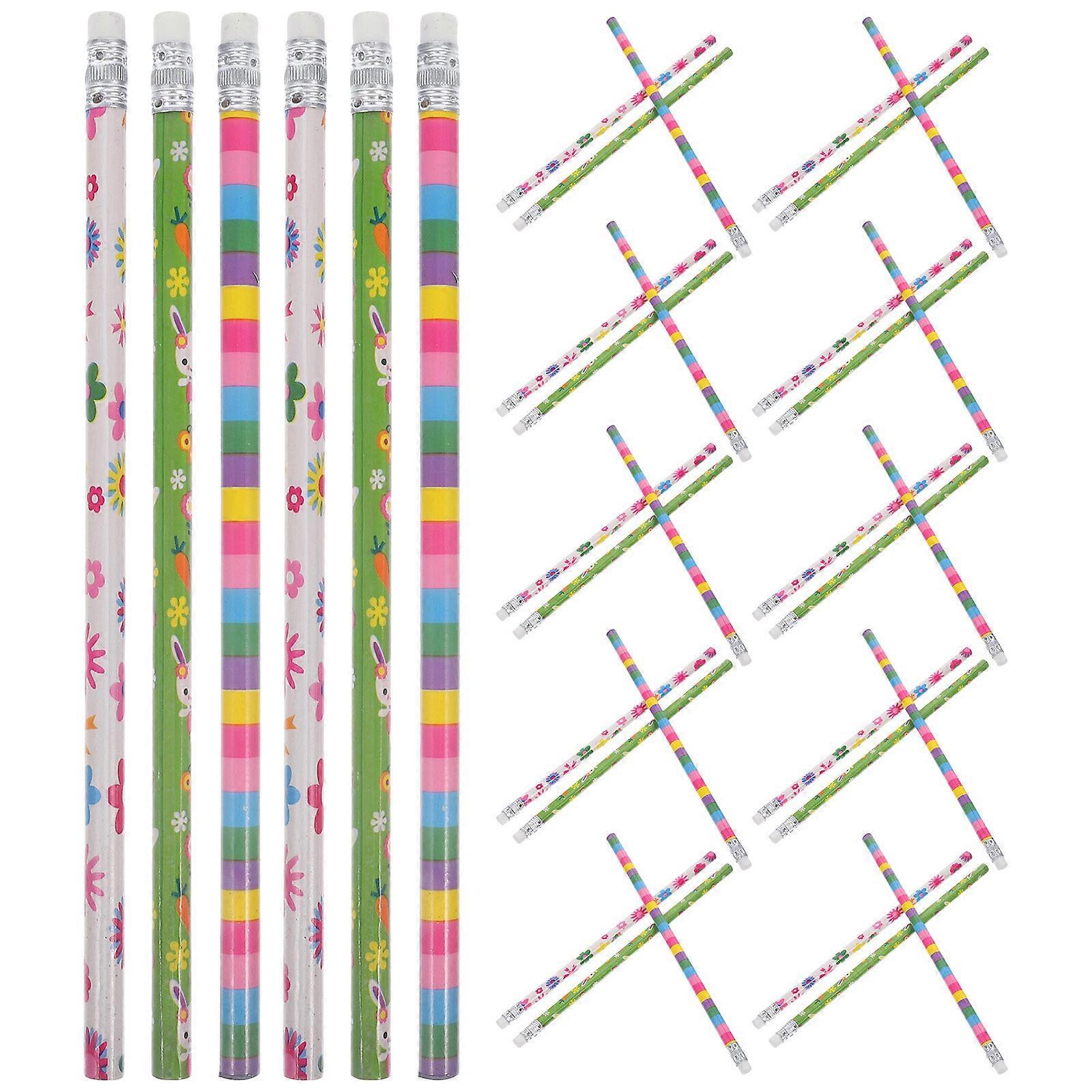 40Pcs υπέροχα μολύβια μοτίβου καθημερινής χρήσης παιδικά μολύβια φορητά μολύβια γραφής μαθητών (τυχαίο στυλ)