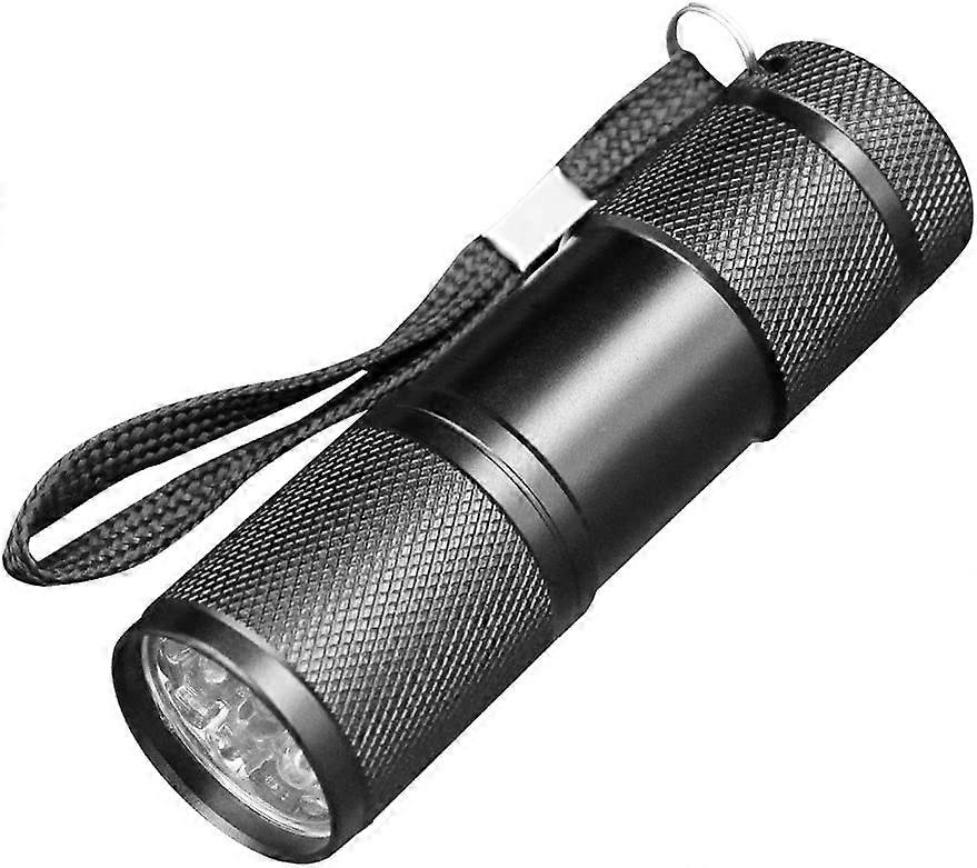 Blacklight detection 9 LED UV ultra violet flashlight torch