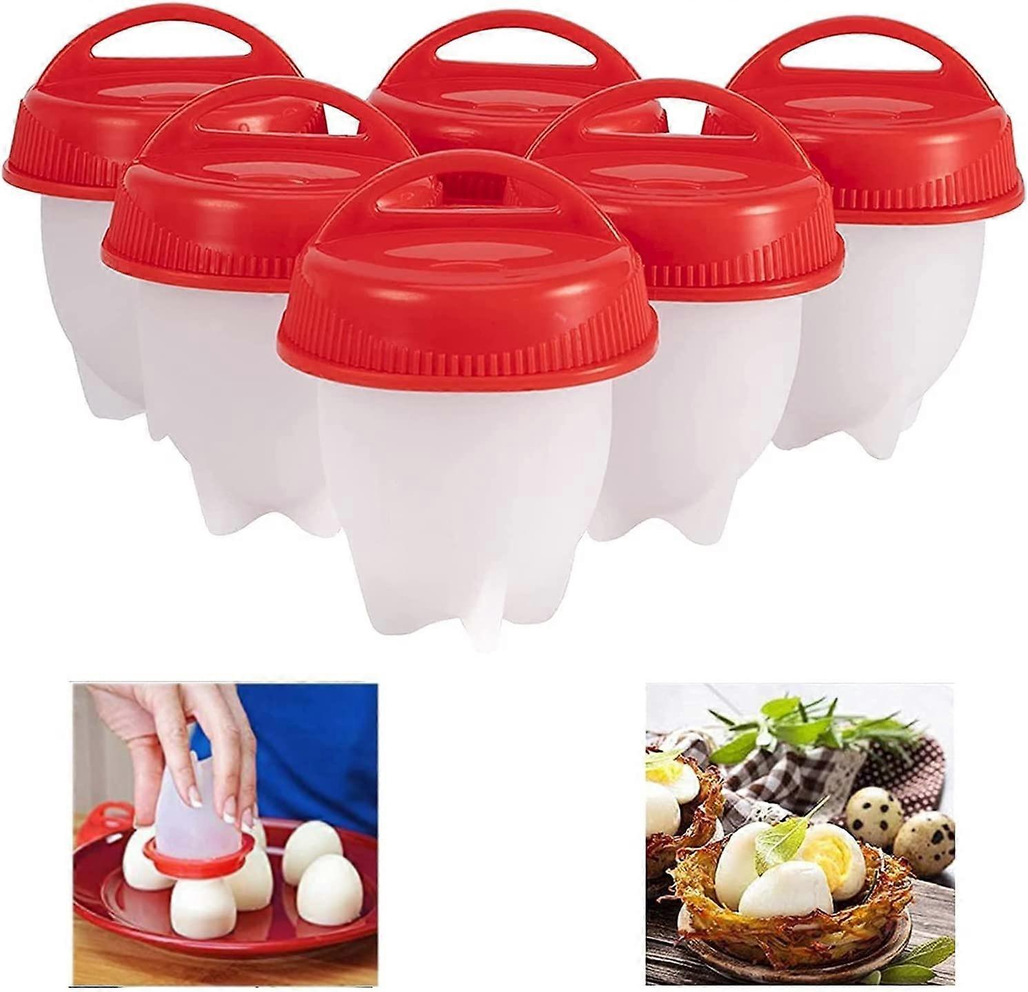 6 Sets,Silicone Egg Cooker Without Egg Shell, for Easter Gift