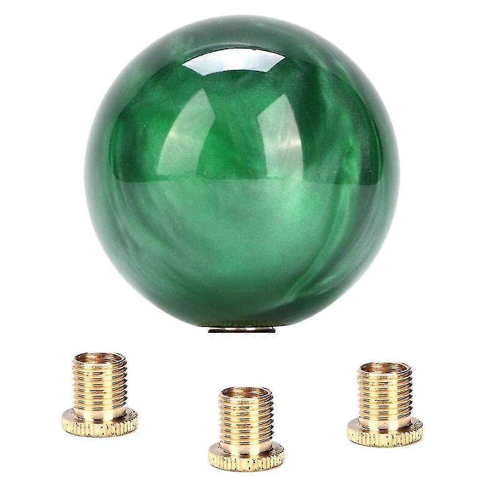 hgMarble Style Round Ball Shift Knob Acrylic Shifter Knobs Stick Shift Knobs with 3 Adapter for Manual