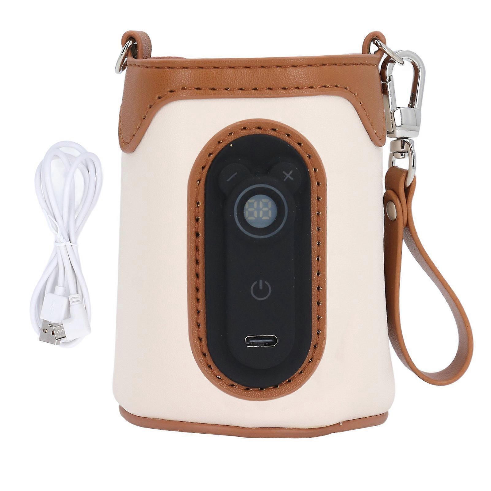 Portable Bottle Warmer Bag 26 Gears Temp Adjustable Universal USB Milk Warmer Cover for Travel Camping Home