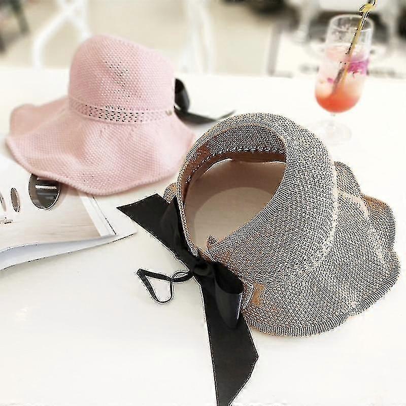 Hand Made Raffia Straw Summer Casual Shade Hatblack