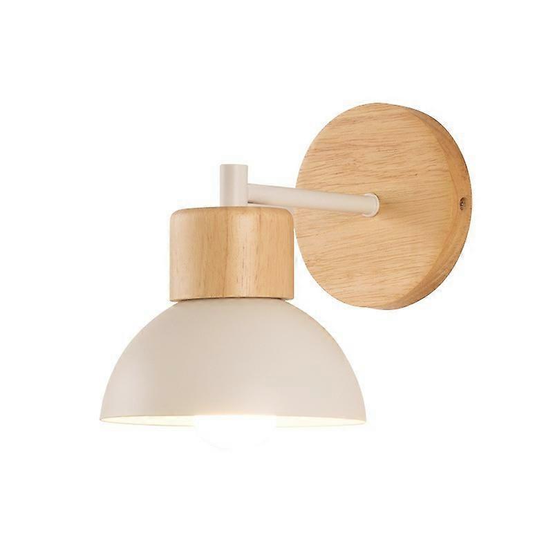 Modern Metal Wall Lamp Wooden Decorative E27 Wall Light