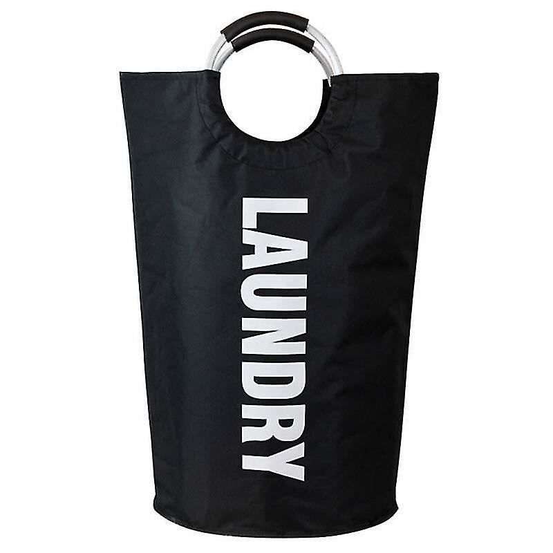 Laundry Basket Washing Clothes Hamper Storage Foldable Collapsible Black