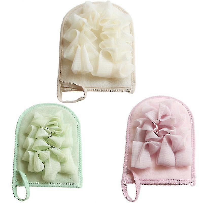 Mesh Bath Sponge Pads Shower Pouf Back Scrubber Mesh Pouf(random Color)