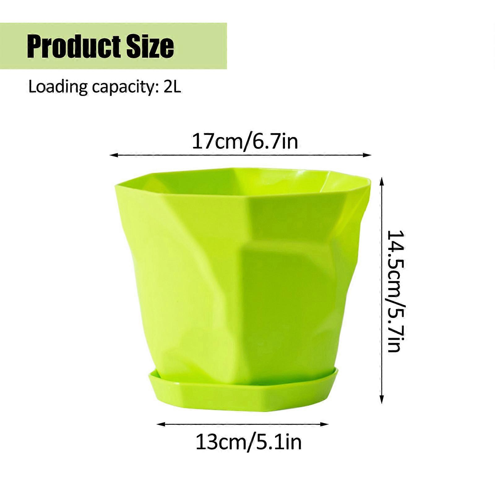 4 Vasi Grandi In Plastica 40,6 Cm Con Fori Di Drenaggio E Sottovasi – Per Esterni E Interni