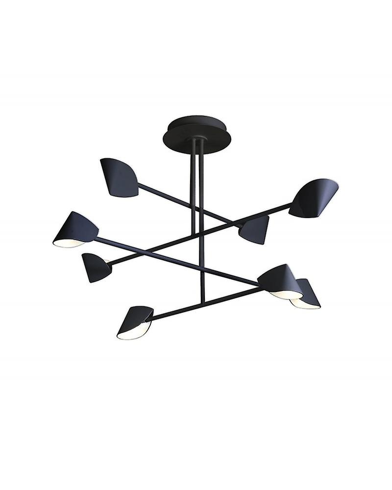 Capuccina 8 Light Fixed Pendant, 61.5w Led, 3000k, 4000lm, Negro