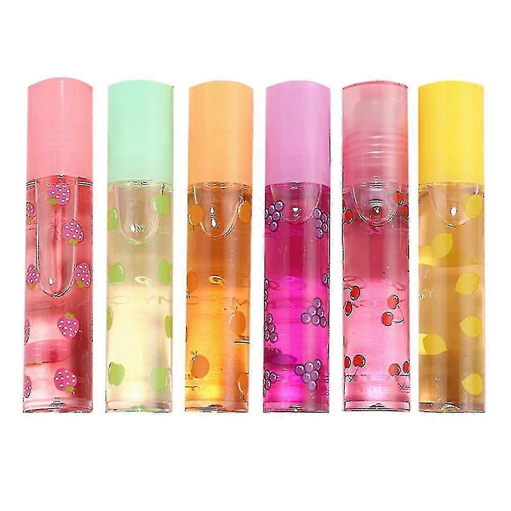 Bærbar Cute Fruity Roll On Lip Gloss Set For kvinner og jenter