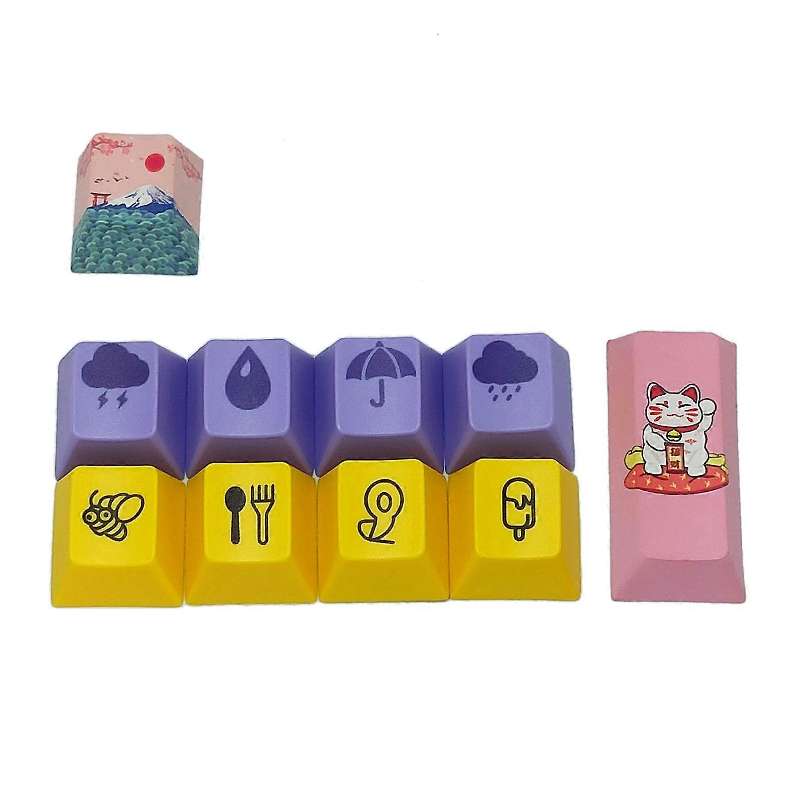 10pcs PBT Dye-subbed Cherry Profile Keycap R4 Enter for DIY Mechanical Keyboard