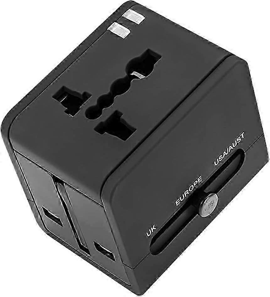 Universal Plug Adapter,with 2 USB,Travel Adapter Suitable for 150+ Countries