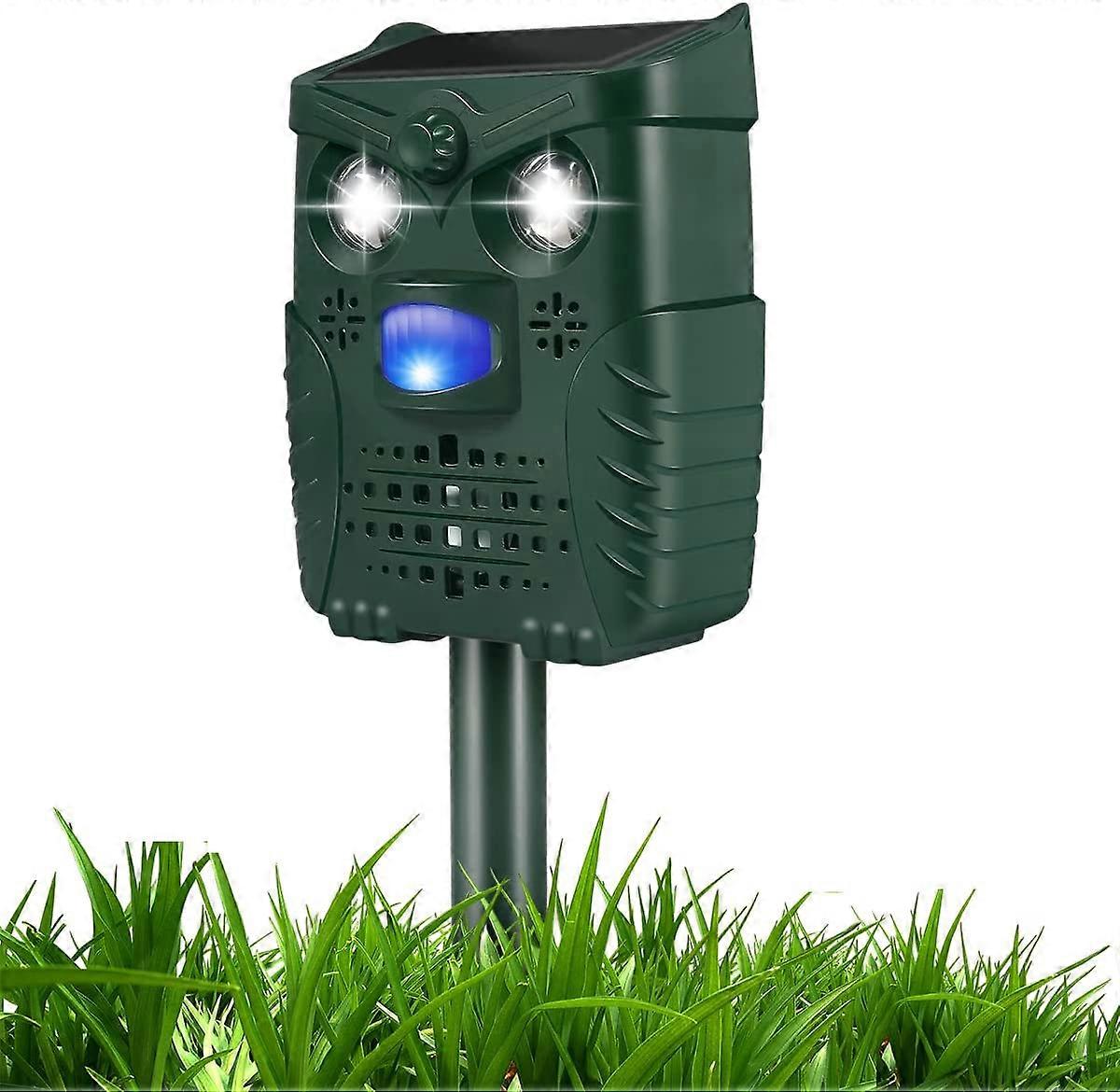 Ultrasonic Cat Deterrent, Animal Deterrent with Motion Sensor, Cat Deterrent with Solar-Powered, Effective for Cats, Dogs, Foxes, Birds and More