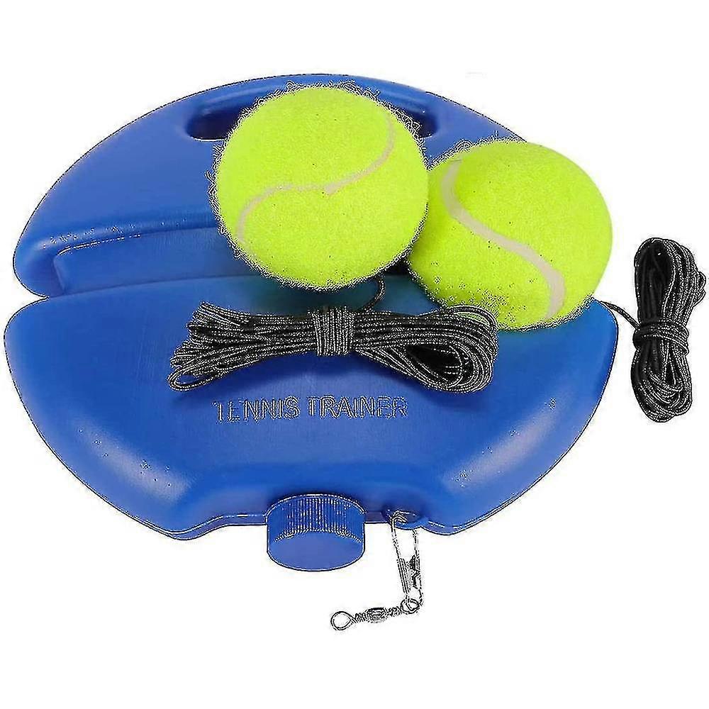 Tennis Trainer Rebound Ball For Self Practice Portable Solo Tennis Baseboard With 2 String Balls And Elastic Ropes For Beginners