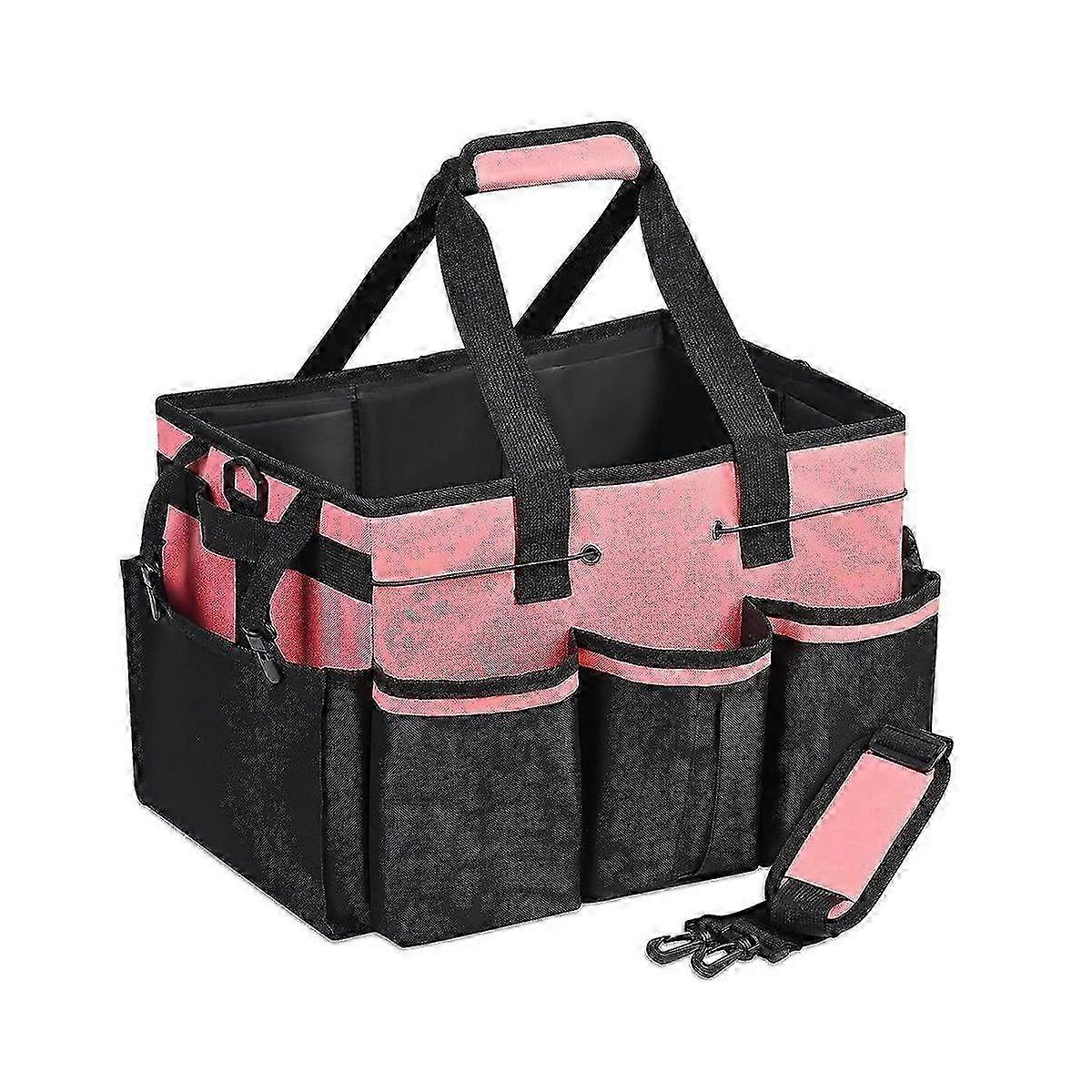 حقيبة تخزين تنظيف يمكن ارتداؤها ، منظم أداة تنظيف مع حزام قابل للتعديل ، حقيبة مقاومة للماء مع 4