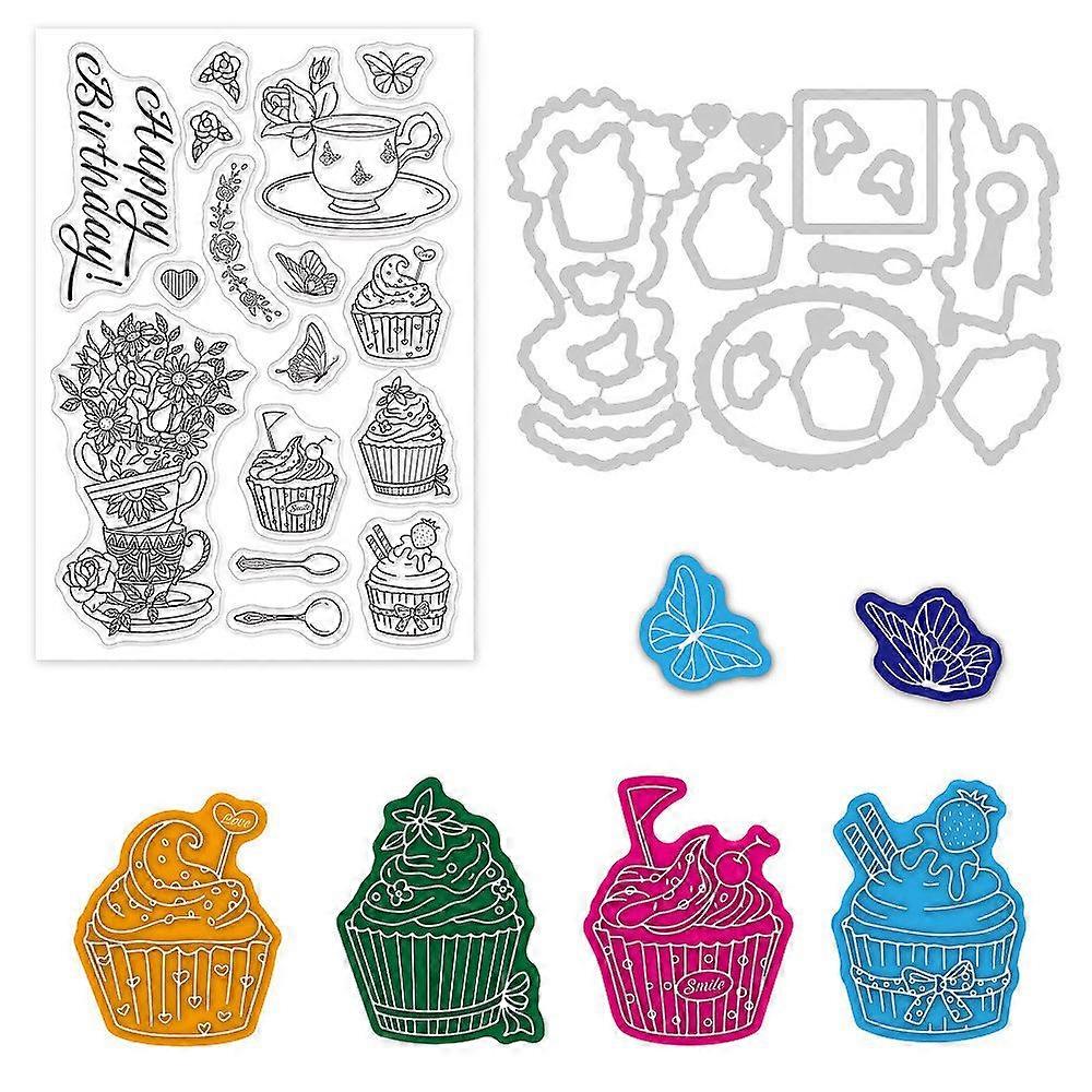 2Pcs 2 Style Carbon Steel Cutting Dies Stencils for DIY Scrapbooking/Photo Album Decorative Embossing DIY Paper Card Mixed Patterns 1pc/style