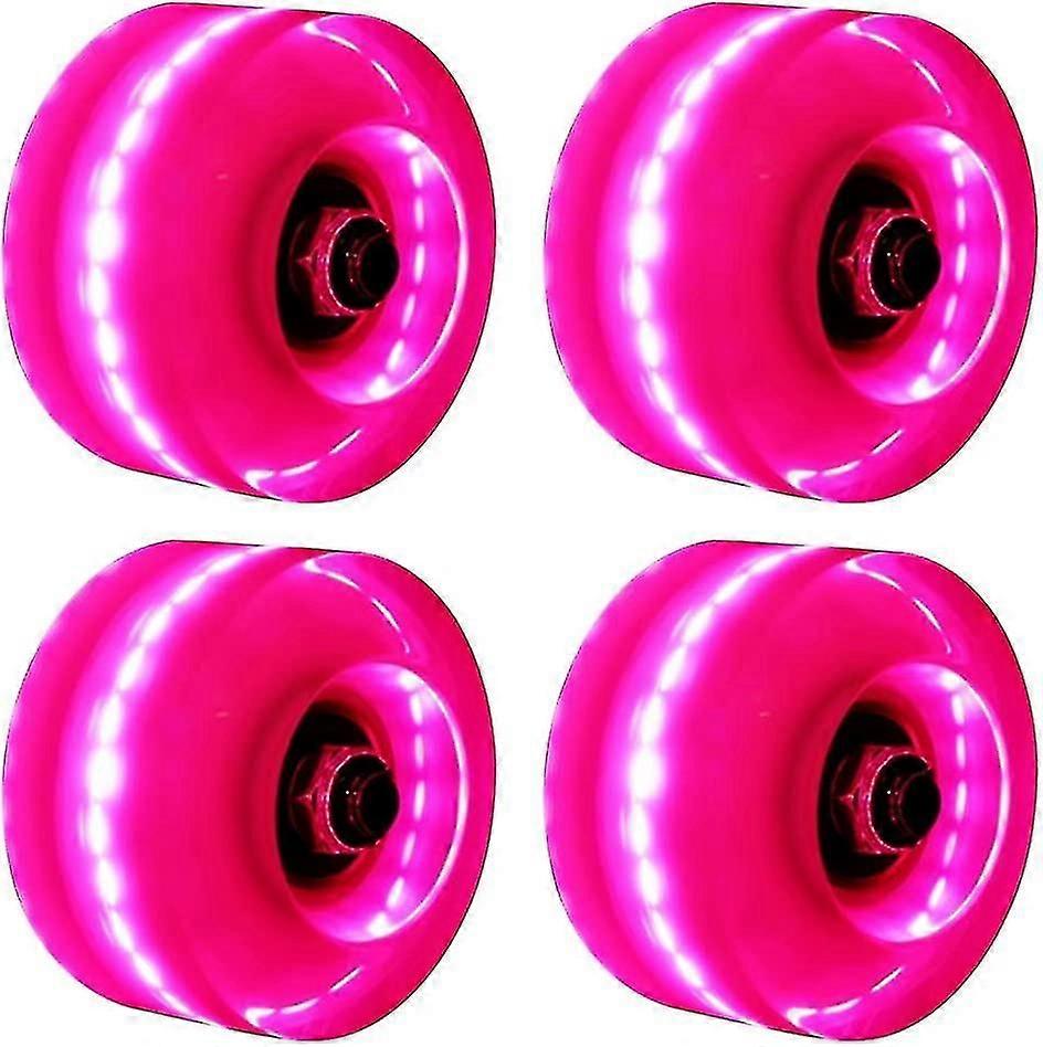 4 Light Up Wheels For Double Row And Flashing Roller Skates
