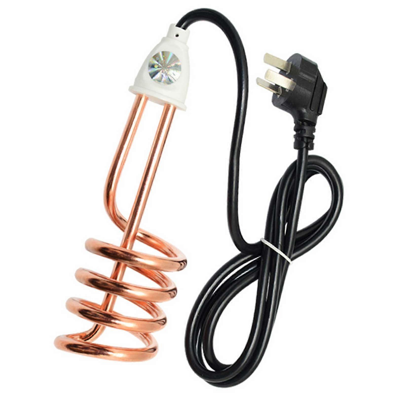 Chauffe-eau à immersion 2500 W - Chauffage électrique portable 220 V à serpentin de chauffage rapide pour camping, piscines, baignoires et seau d'eau